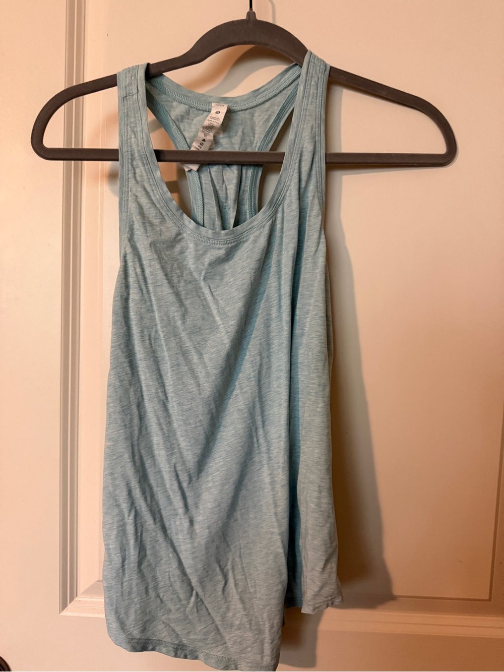 Lululemon Light Blue/green love Tank pleated Top